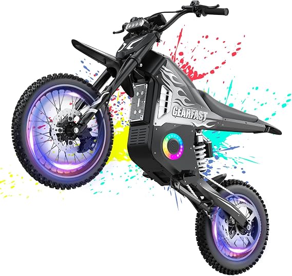 Electric Dirt Bike for Teens Adults, 3500W Peak Electric Motorcycle, 48V 23.4Ah, 40MPH & 60 Mile Ebike, Dual Hydraulic Brakes, Full Suspension, 14"/12" Off-Road Tire All-terrain E-Bike (Black&Silver)