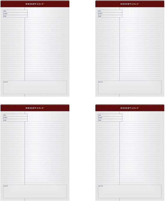 Tops Project Planning Pads 40 Sheets per Pad, 4 Pads per Pack