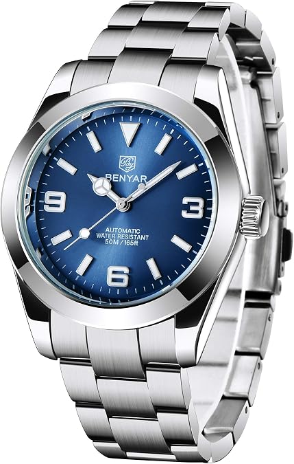 BENYAR 5177 Luxury Business Mechanical Mens Watches Top Brand Waterproof Stainless Steel Automatic Luminous Sport Wristwatch