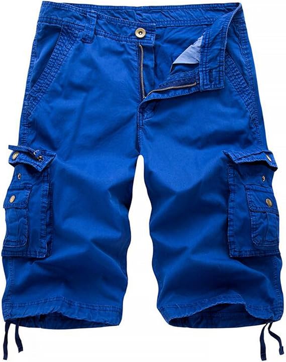 Men's Camo Cargo Shorts Relaxed Fit Multi-Pocket Outdoor Camouflage Cargo Shorts Cotton