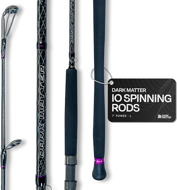 Dark Matter Fishing Rods - IO Spinning Rods for Fishing, Heavy Duty Fishing Rods for Saltwater Rod and Sea Fishing Rod - Carbon Fishing Rod, Fast Action Fishing Gear