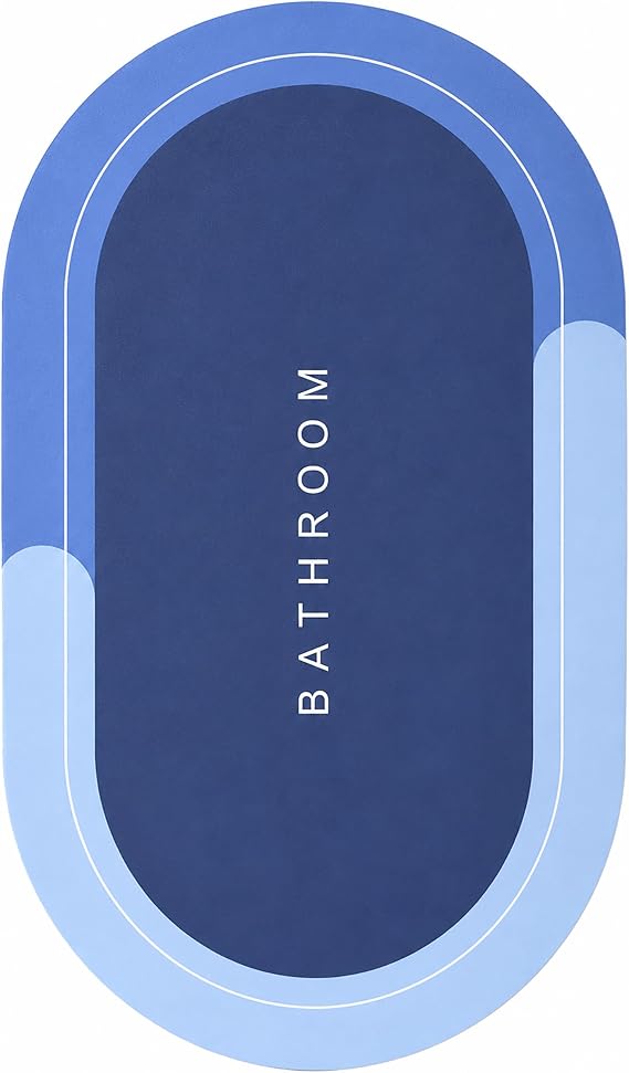 Promosyonca Sihirli Banyo Paspası, Su Emici, Kaymaz Tabanlı, Farklı Model Seçenekleri (Oval-3)