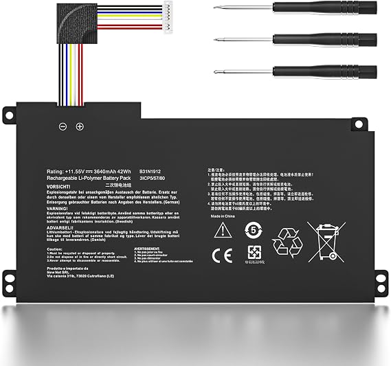 B31N1912 C31N1912 Battery for ASUS VivoBook E410 E410K E410M E510 E510MA | for E410MA L410MA E410KA F414MA E510M E510MA E510KA R522MA F414MA-EK1890WS L510MA-WB04 Replacement Laptop,11.55V 42Wh