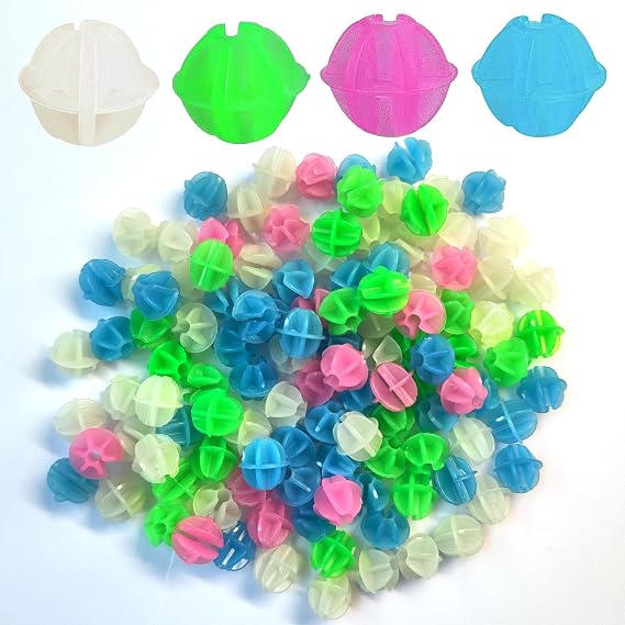 ZooviHyvi 144 Pieces Bike Spoke Beads Glow in The Dark, Colorful Plastic Round Bike Spoke Beads for Kids Bicycle Spokes Accessories That Make Noises
