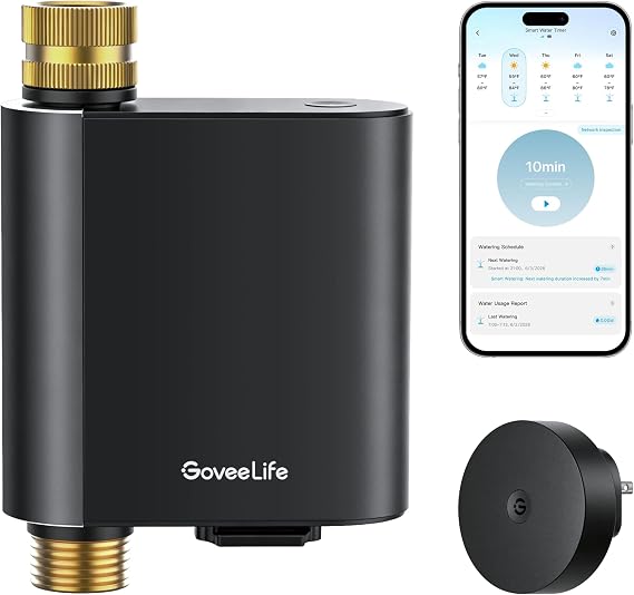 GoveeLife H5901 Smart WiFi Sprinkler Timer with Gateway, 1 Water Outlet