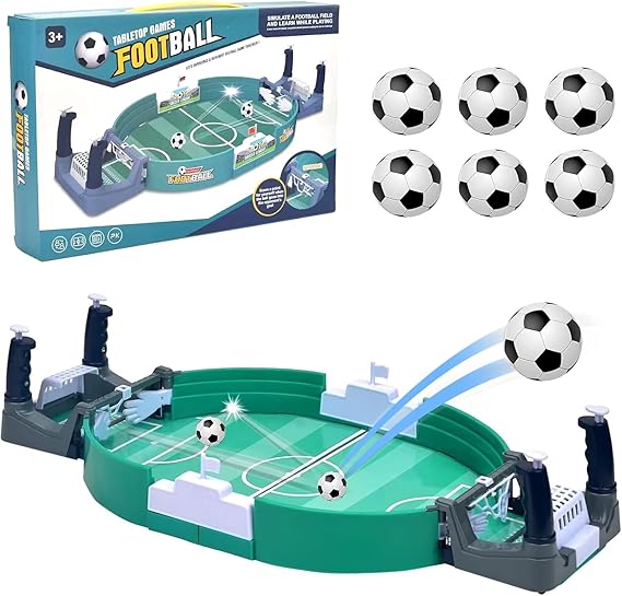 xinrongda Tabletop Football Games, Mini Table Soccer with 6 Footballs