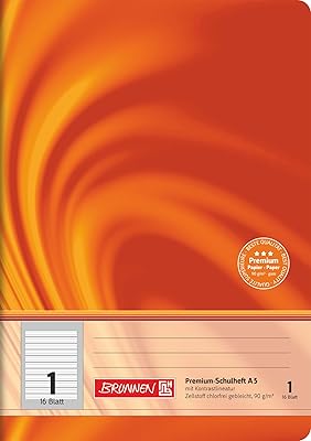 BRUNNEN Vivendi Premium Exercise Book A5 Ruling 1 16 Pages Orange