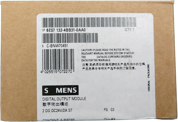 6ES7132-4BB31-0AA0 DP 5 Electronic Modules for ET 200S 6ES71324BB310AA0 Sealed in Box ment