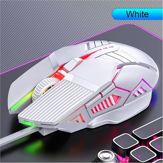 Microcase 3200 DPI Ergonomik Sessiz Kablolu RGB Işıklı Gaming Oyuncu Mouse - AL4929 (Siyah)