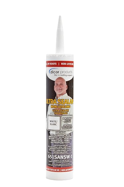 Dicor 651SANSW-1 Non-Leveling Ultra Sealant System, White, 10.1 Oz