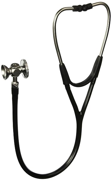 Welch Allyn 5079-325P Harvey DLX Stethoscopes, Double Head, Pediatric 28", Black