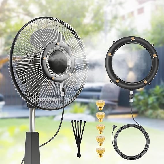 POCKET PANDA Fan Misters for Cooling Outdoor,Fan Misting Kit.