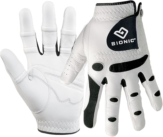Bionic Men's Right Hand StableGrip Golf Glove - Small - White/Black