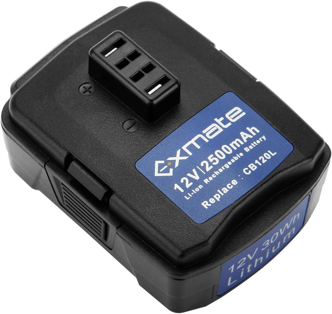 Exmate 2.5Ah 12V Replacement Battery for RYOBI CB120L CB121L BPL-1220 130503001 130503005, Ryobi 12V Lithium Battery NOT for CB120N