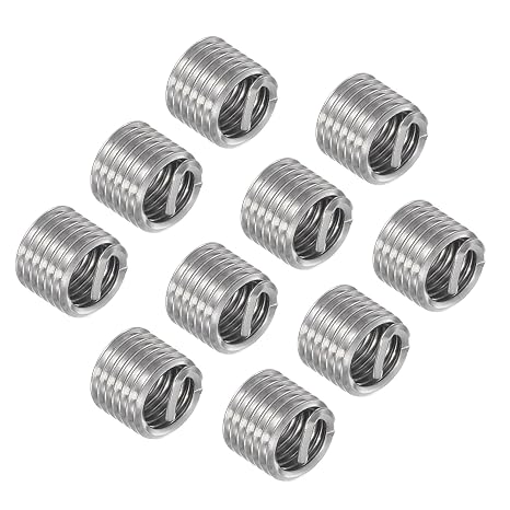 Wire Thread Inserts, 10-32 UNF 1.5D 5mm Length, 304 Stainless Steel Wire Screw Sleeve Insert Helical Type Coiled - (Applications: for Automotive Repairs), 10pieces