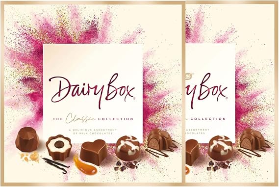 Dairy Box Milk Chocolate Selection - 160g (Pack of 2)| Irresistible Assortment of Fine Milk Chocolates | Perfect for Chocolate Lovers