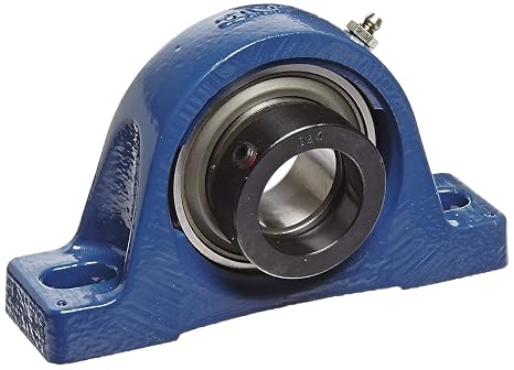 SKF P2B 104S-FM Pillow Block Ball Bearing, 2 Bolts, Normal Duty, Eccentric Collar, Contact Seals, 1-1/4" Shaft, 4-3/8" to 5-1/16" Bolt Hole Spacing, 1-11/16" Base to Center Height
