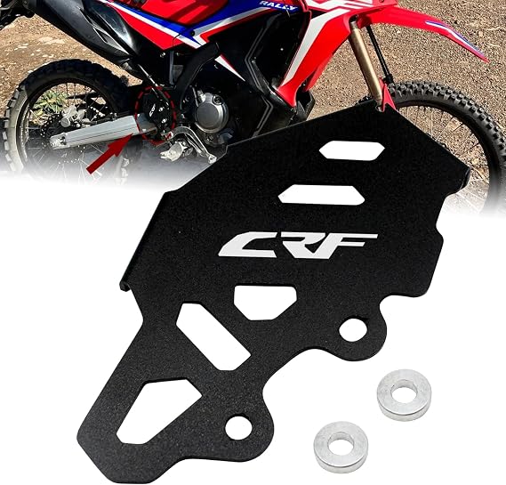 Motorcycle Rear Brake Master Cylinder Guard Heel Guard Protection Compatible with CRF300L Rally CRF 300 L CRF 300L 2025 2024 2023 2022 2021 (Black)