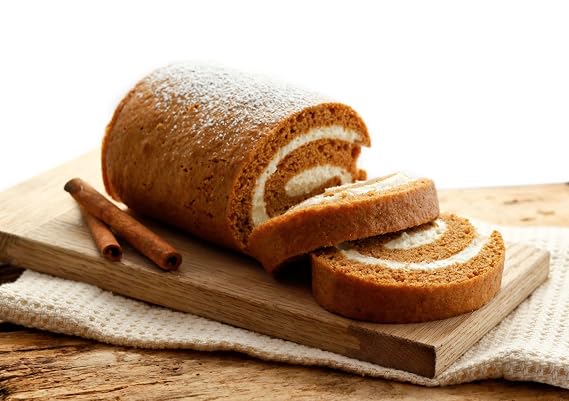 AmishTastes Arianna's Bakery Homemade Pumpkin Roll Autumn Thanksgiving Cake Dessert, 23 Oz.