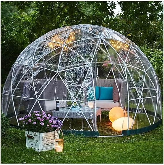 Garden Igloo Tent 12 FT Bubble Tent for Winter Camping Can Accommodate 5-7 People with Free 32 FT Light String for Outdoor Dining Backyard Camping Stargazing