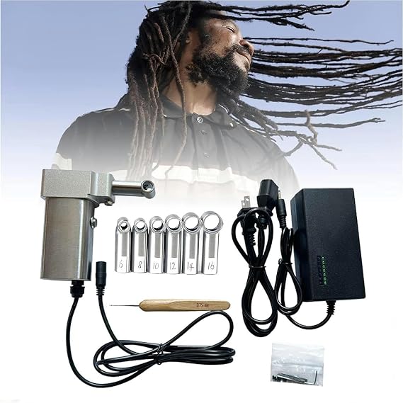Dreadlocks Braiding Machine, Manual Electric Braid Weaver with Hook, Crochet Hook Wrap Braider for DIY Own Braid Weave Hair Extensions