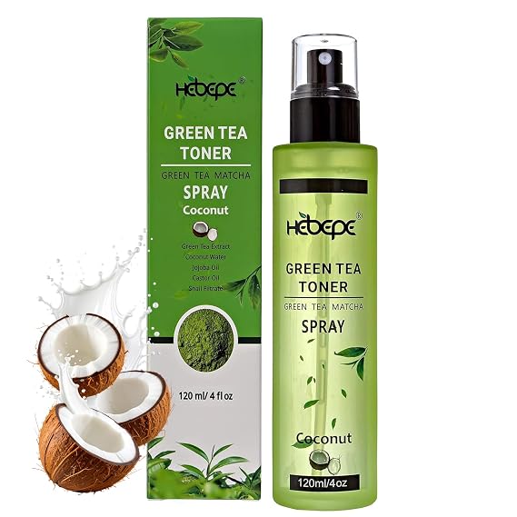 Green Tea Matcha Facial Toner Mist, Coconut Water Soothing, 120ml