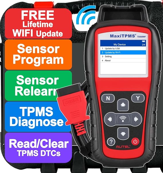 Autel MaxiTPMS TS508WF TPMS Programming Tool, WiFi Relearn & Reset