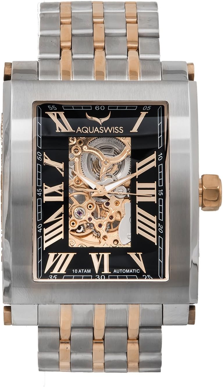 64XGAS003 Automatic Tanc Two Tone Stainless Steel Case and Band Mans Watch