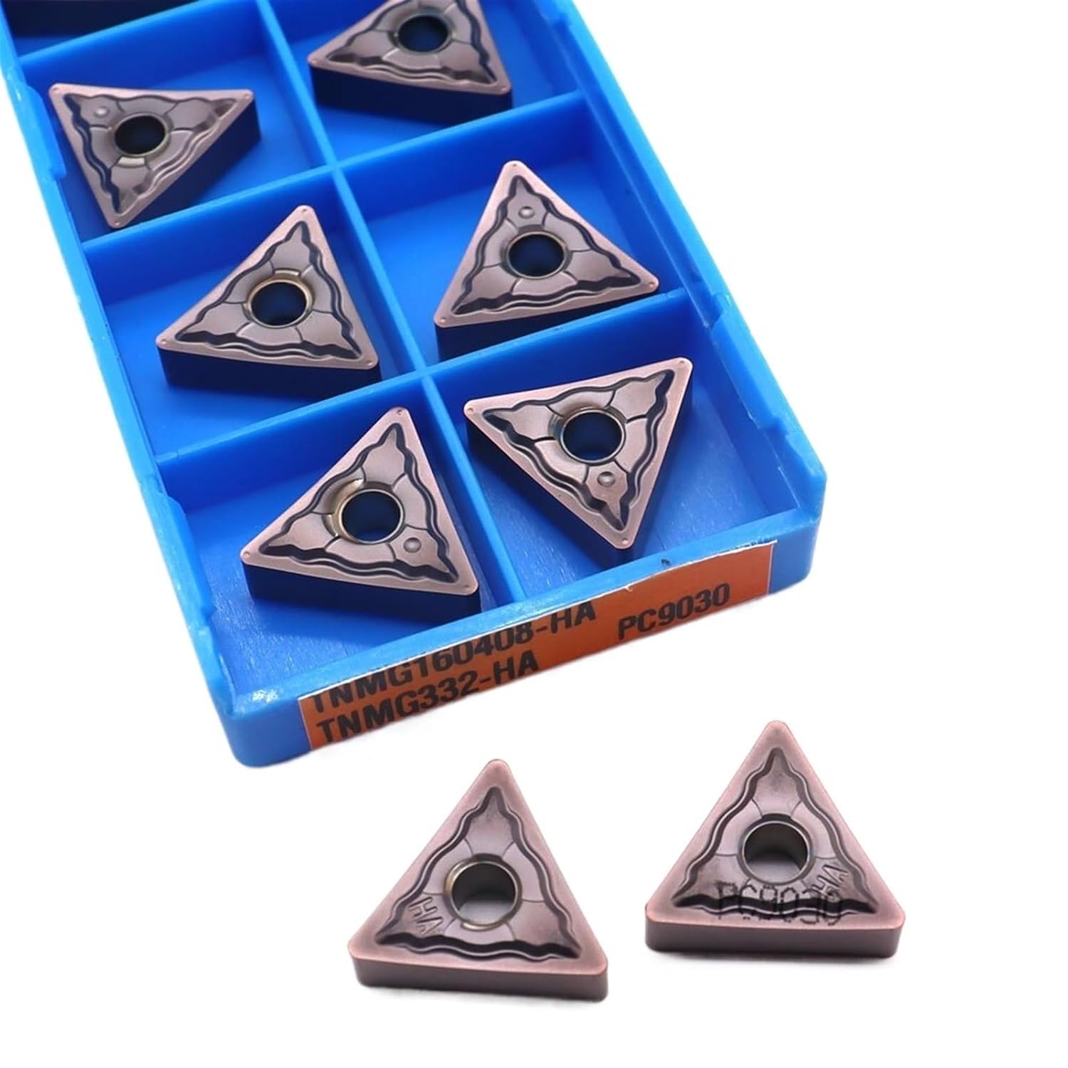 External Turning Inserts Cutting Tools 10pcs TNMG160404 TNMG160408 HA PC9030 Turning Carbide Lathe Parts Tool CNC Cutting Metal Stainless SteelTNMG160408-HA PC9030