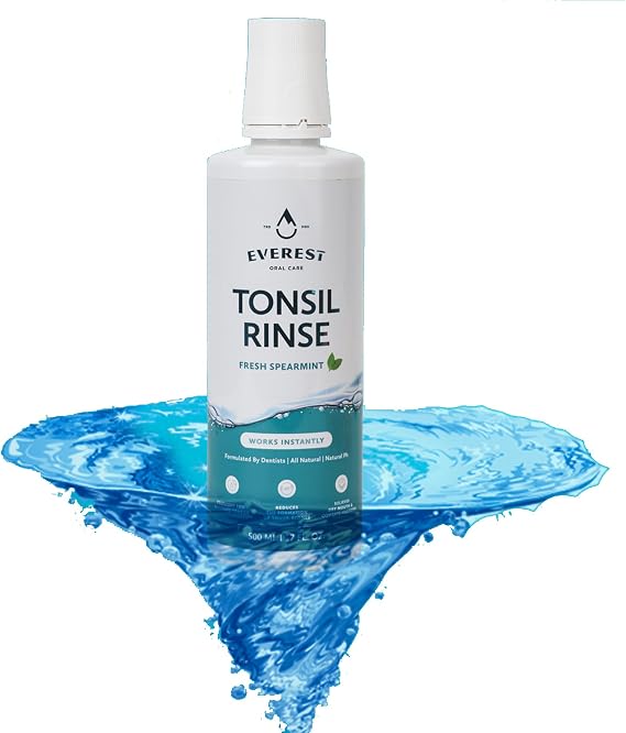 Tonsil Rinse - Tonsil Mouthwash Natural Mouth Wash for Soothing Tonsils, Fight Bad Breath, Relieve Dry Mouth Paraben & Alcohol Free Mouthwash
