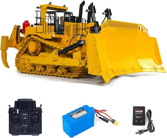 TOUCAN RC HOBBY 1/10 RC Hydraulic D11T Bulldozer Heavy Duty Metal Radio Control Giant Dozers for Adult