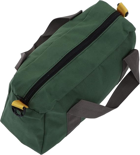 Sazao Wide Mouth Canvas Tool Bag, Quick Grip Waterproof Tool Bag Large Extended Zipper Widely Used High Load Capacity for Woodworking Wrench 41cm/16in