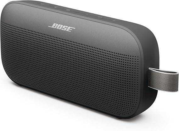 Bose SoundLink Flex Bluetooth Hoparlör, Taşınabilir Dış Mekan Hoparlörü, Su Geçirmez ve Toz Geçirmez, USB-C, 12 Saate Kadar Pil Ömrü, Siyah, 2. Nesil