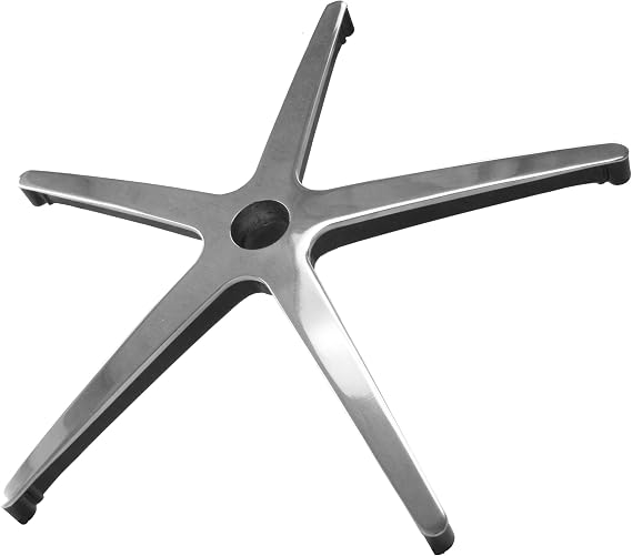 24" Replacement Office Task Chair or Stool Base - Polished Aluminum - S4154