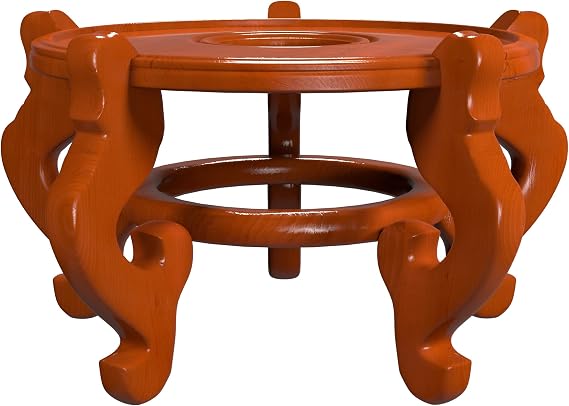 Red Lantern Rosewood Fishbowl Stand - Honey - Size 8.5 in. Base Diameter