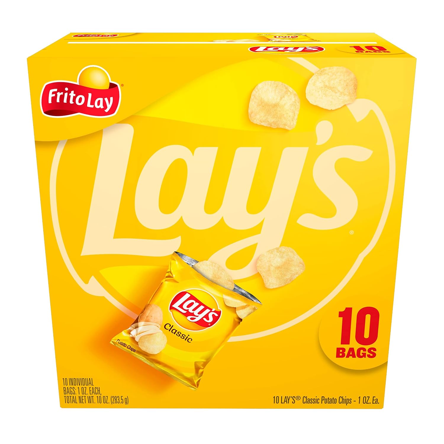 Frito Lay's Classic Potato Chips Bags, 1 Oz, 10 Ct