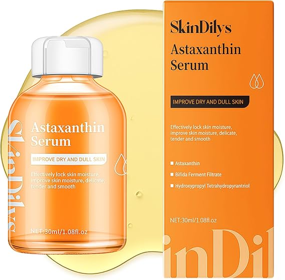SkinDilys Australian Brand Astaxanthin Face Serum 30ml / Anti-Aging, Evens Skin Tone, Boosts Radiance, Strengthen Barrier, Hydrate Deeply, and Calm Irritation for a Revitalized, Resilient Complexion