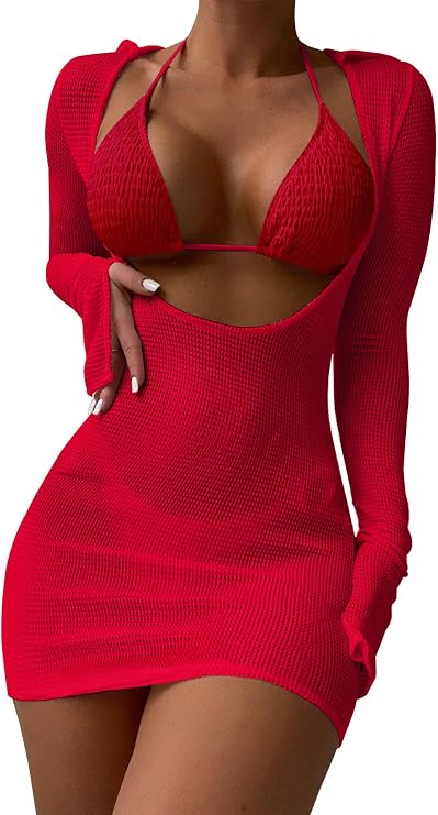 Lilosy Beach Swimsuit Single Cover Up Women Dress Bathing Suit