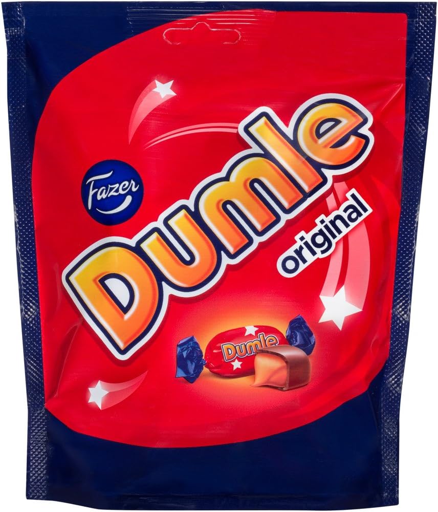Fazer Dumle Original Finnish Milk Chocolate Soft Toffee Candy Candies Chocolates Sweets Bag