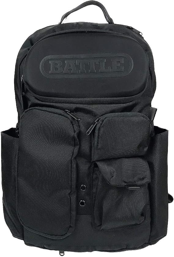 Battle Sports Arsenal Backpack - Durable Football Gear Bag with Extra Storage, Adjustable Straps for Comfort & Safety - Black