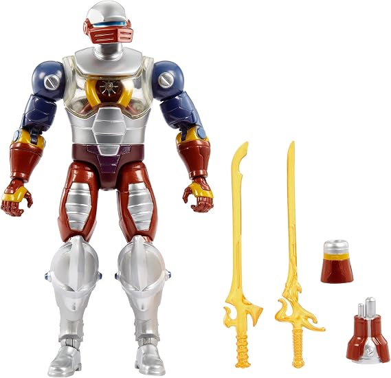 Masters of the Universe Masterverse Action Figure, Roboto Toy Collectible with Articulation & Accessories, 7 inch