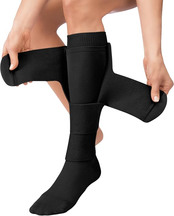 JOBST FarrowWrap 4000 Gradient Compression Wraps 30-40 mmHg - Adjustable - For Managing Swelling from Moderate to Severe Lymphedema or Chronic Venous Diseases - Black, X-Small Tall