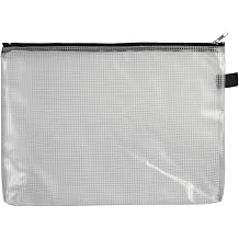 FolderSys Black 29 cm x 24 cm Pull Pouch, Ideal for Documents & Supplies, Secure Zip Closure, Standard Style, Letter Paper Size