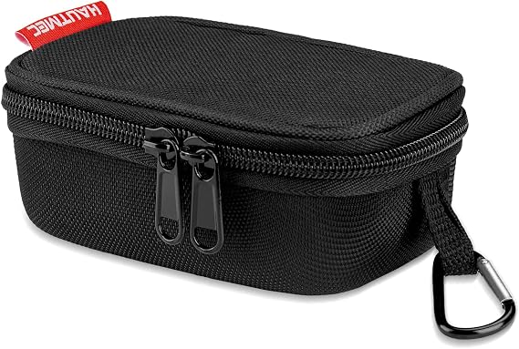 HAUTMEC Small Hard Tool Storage Case, Heavy-Duty 1680D Tool Bag with EVA Molded Base, PE Reinforced Top & Waterproof Bottom, Dual Zipper Compact Organizer for Small Parts & Electronic Devices – HT0402