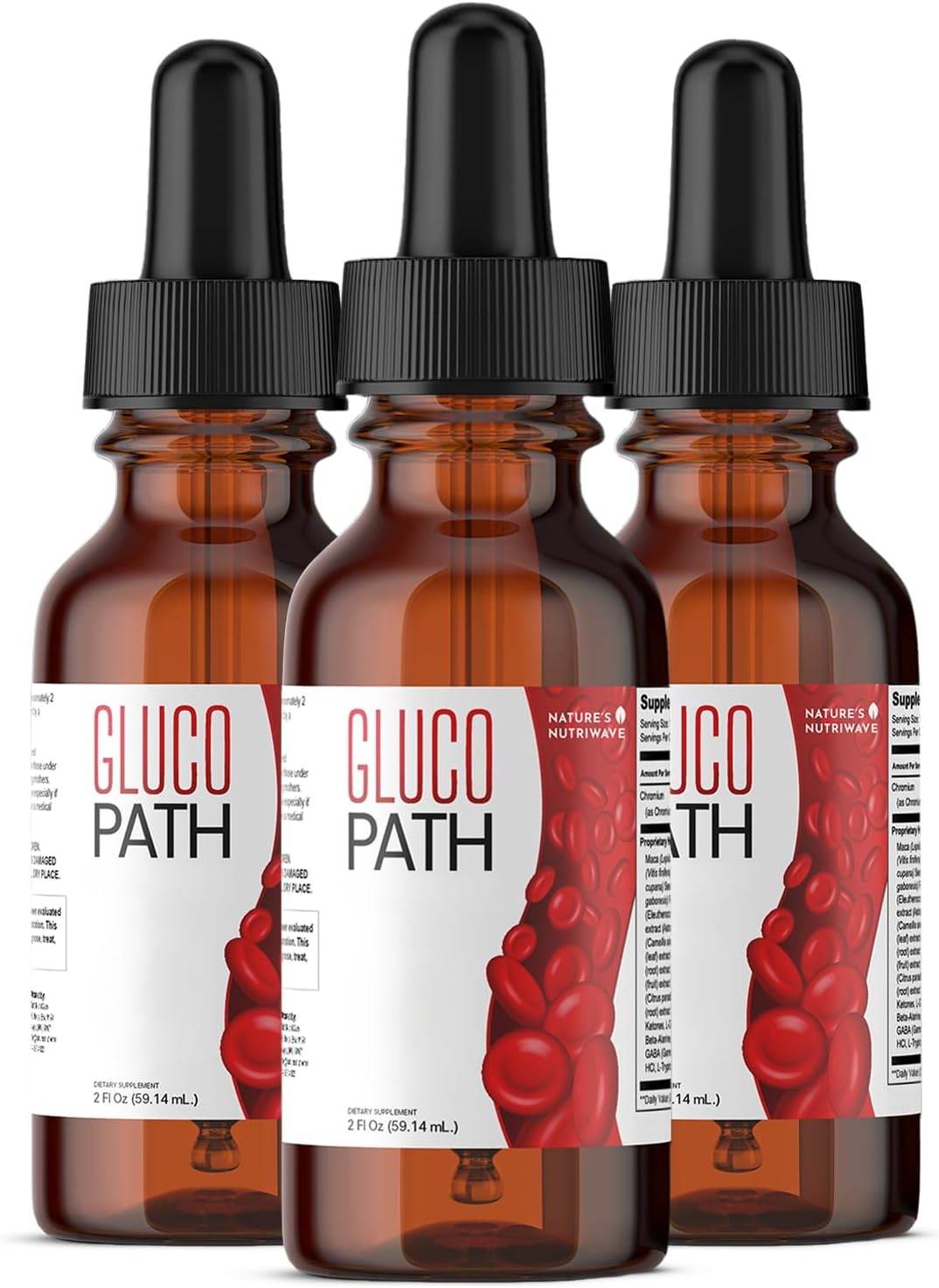 Glucopath Drops, Original Formula GlucoPath, General Wellness & Balance Support, 100% Natural Ingredients – 2 Fl Oz, 59ml, 3 Month Supply