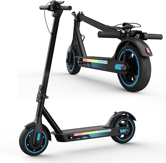 Electric Scooter, 350W/500W Powerful Moter,8.5" /10" Solid Tires, 19/25 Mph Top Speed, 17-31Miles Long Range Folding Escooter for Adults