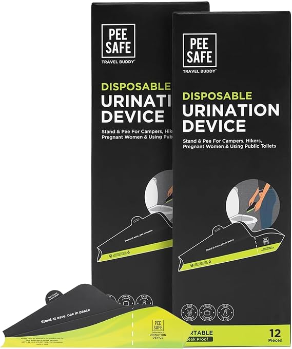 Pee Safe Disposable Female Urination Device 24 Count | Portable Stand & Pee Funnels for Women | Leak Proof Travel Buddy for Camping, Hiking, Road Trips & Public Toilets