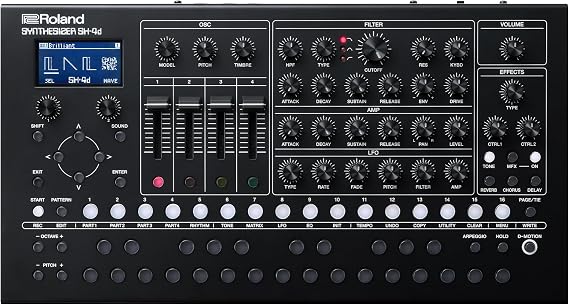 Roland SH-4d Compact Desktop Synthesizer | 11 OSC Models | Professional Sound Design Tools | Perfect for Studio & Stage | Hands-On Workflow | Multitimbral Pattern Sequencer | Extensive FX