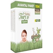 Baby Turco Doğadan Avantaj Paketi Pofuduk Bebek Bezi 5 Numara Junior 78 Adet