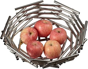 Visol Products Girard Stainless Steel Fruit Bowl, Large